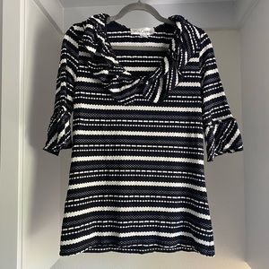 Sara Campbell | Black and White Striped Top